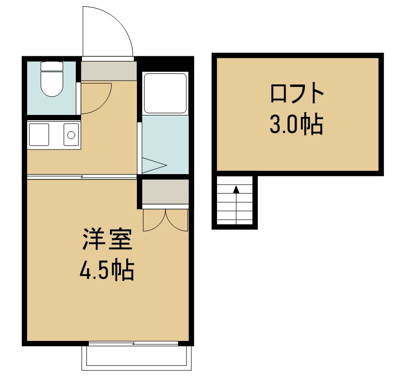 アップルハウス中野栄Ⅲ 間取り図