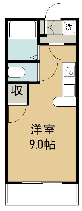 ビューパレス一本杉 306号室 間取り