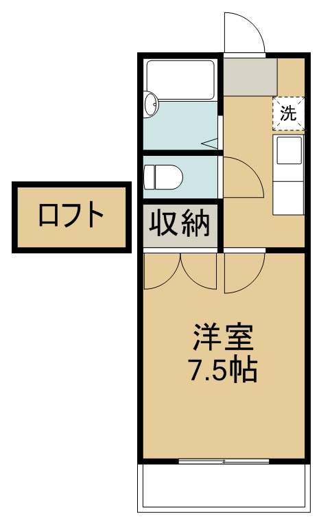 レインボーハイツⅡ 105号室 間取り