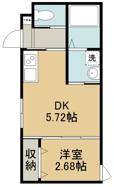 グランドール若林Ⅱ 105号室 間取り