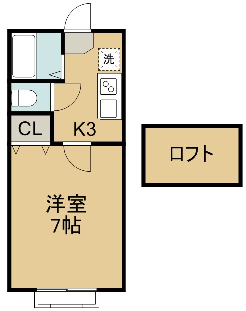 ホワイトキャッスル沖野Ⅱ 202号室 間取り