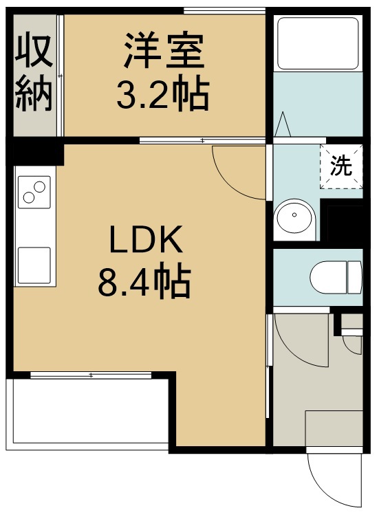 ＲＥＧＡＬＥＳＴ　ｋａｒｏｓ　宮城野原 202号室 間取り