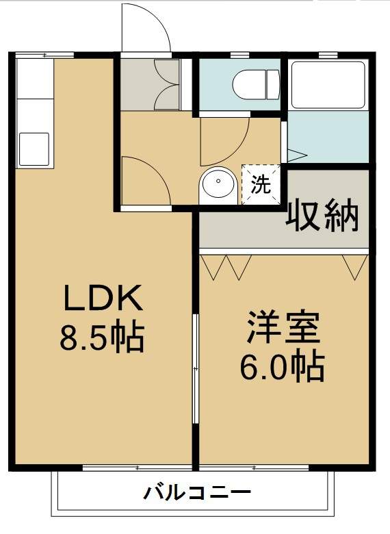 パナハイツ中倉 102号室 間取り