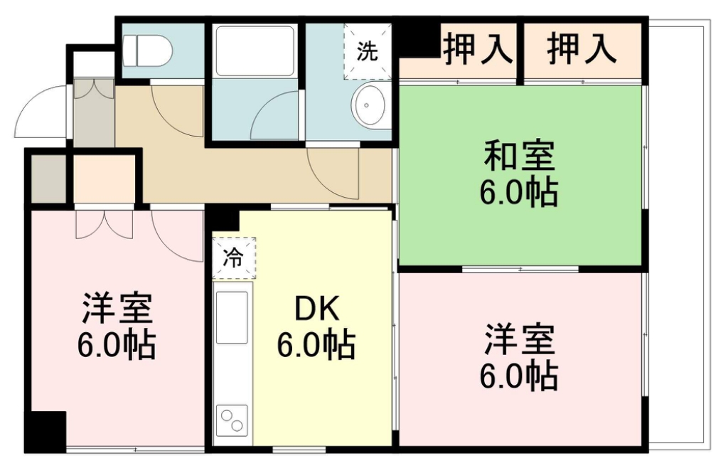 フレシール八木山 間取り図