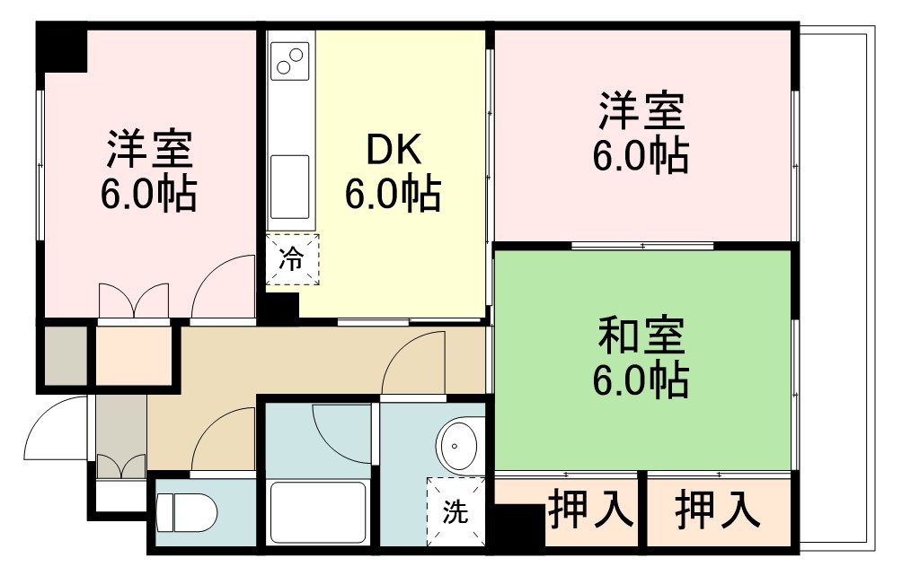 フレシール八木山 間取り図