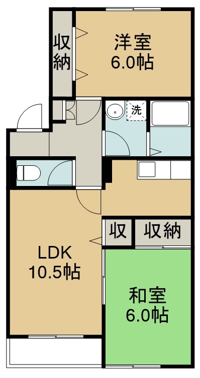 フラワーパーク花長Ⅱ番館 間取り図