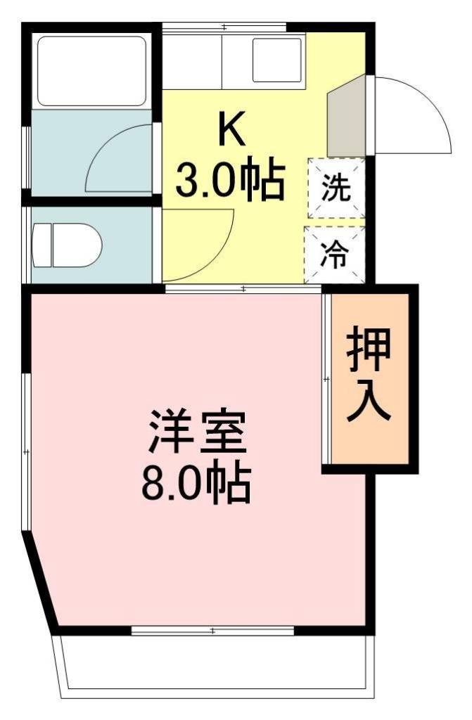 パルハウス北山 206号室 間取り