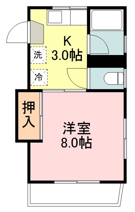 パルハウス北山 201号室 間取り