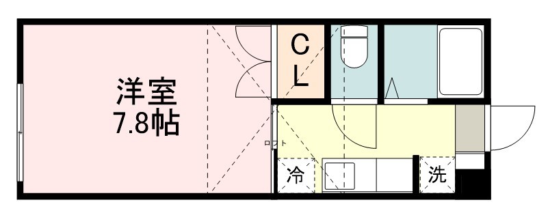 プリンスコート滝道 102号室 間取り