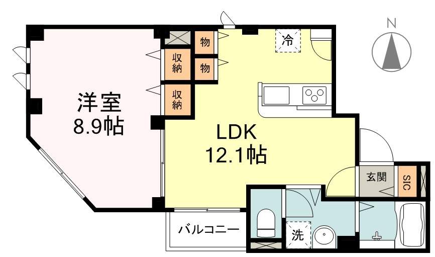 ｍａｒｉｎｏ上杉 201号室 間取り