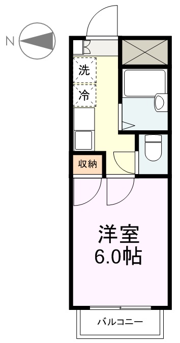 サンパレス宮町 202号室 間取り