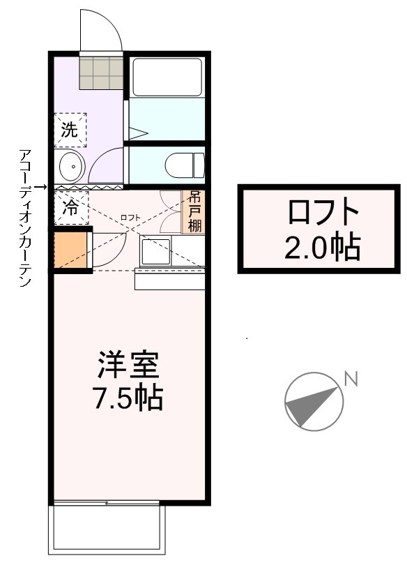 サニーライフ砂押 102号室 間取り