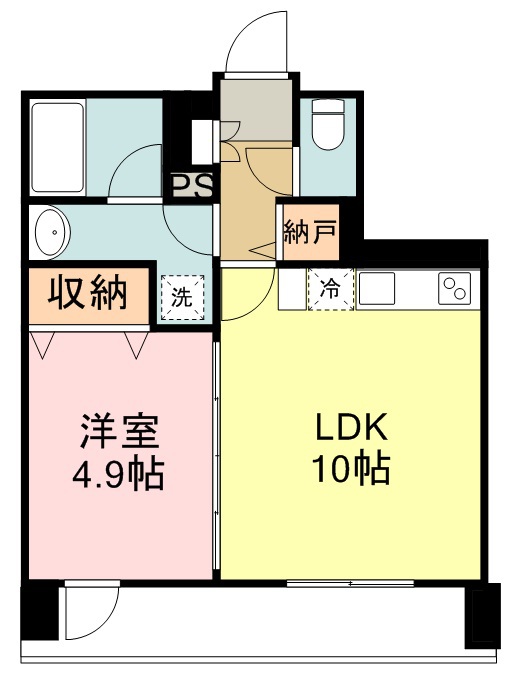 １０８二十人町 702号室 間取り