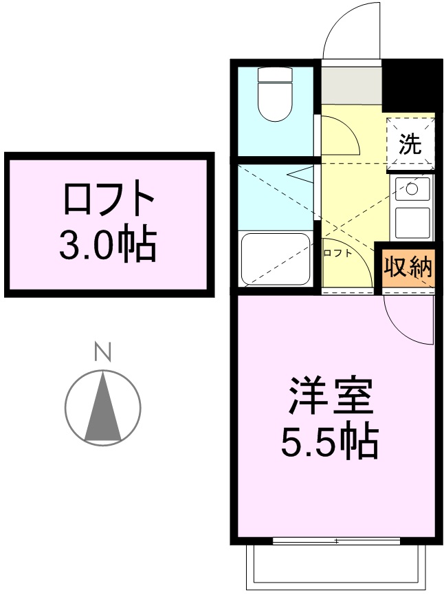 アップルハウス旭ヶ丘４ 間取り図