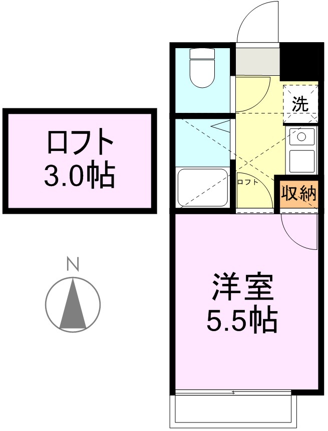 アップルハウス旭ヶ丘４ 間取り図