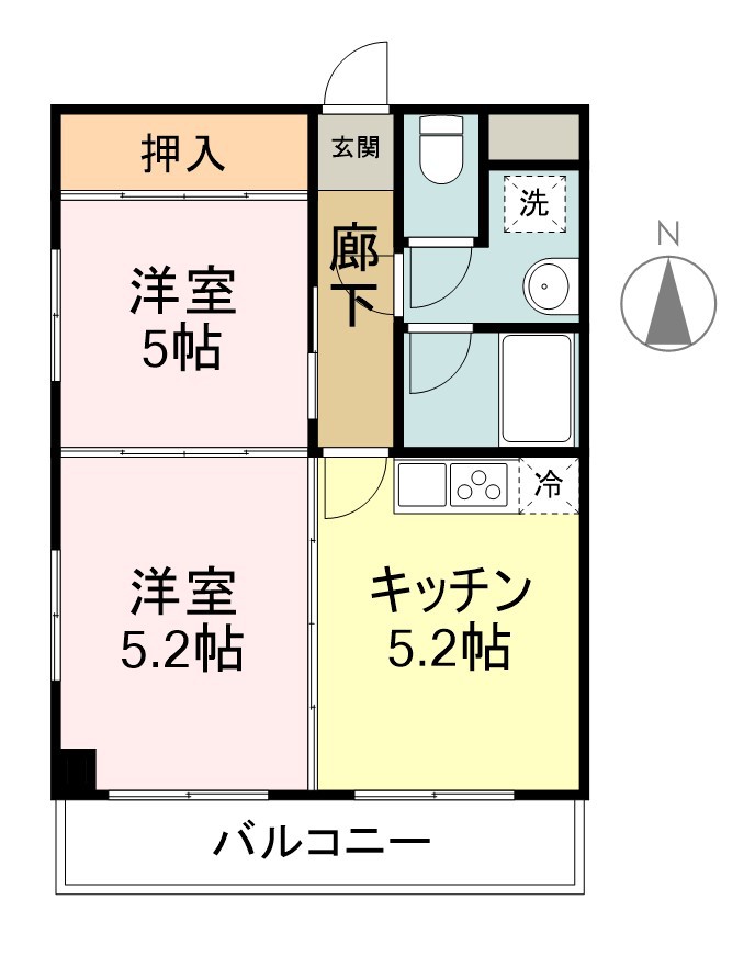 グランハイムＹＭ 205号室 間取り