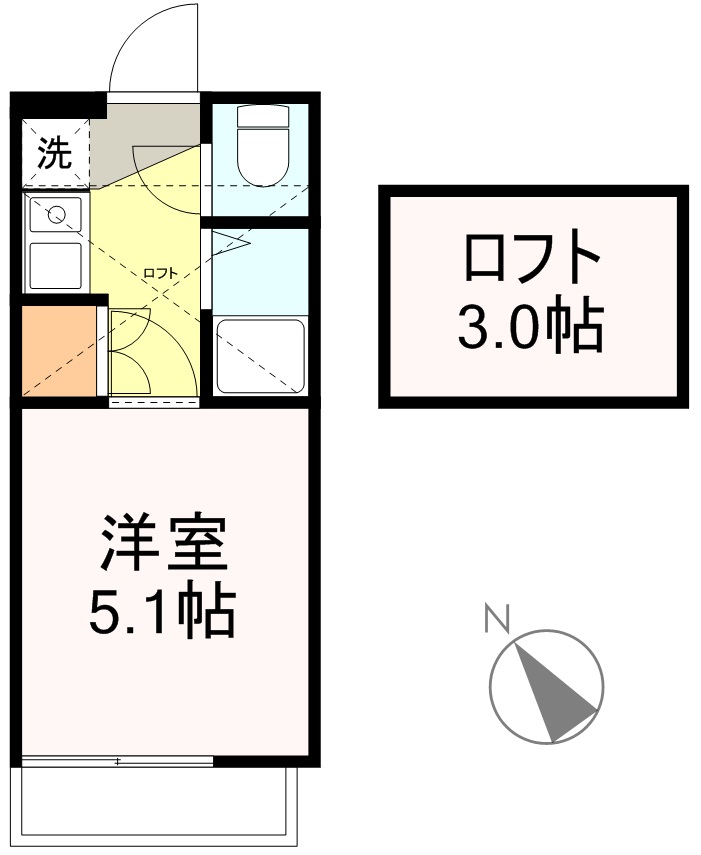 アップルハウス青山１ 205号室 間取り