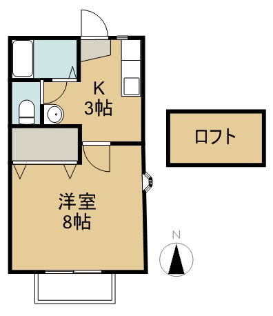 スカイタウン東照宮 101号室 間取り