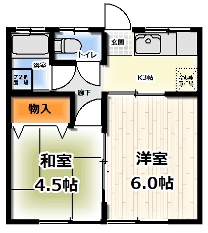 あすなろ荘 102号室 間取り