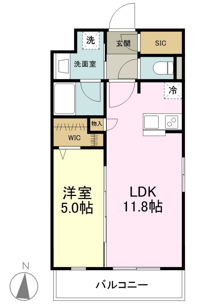 ＶＩＬＬＡ北五番丁 201号室 間取り