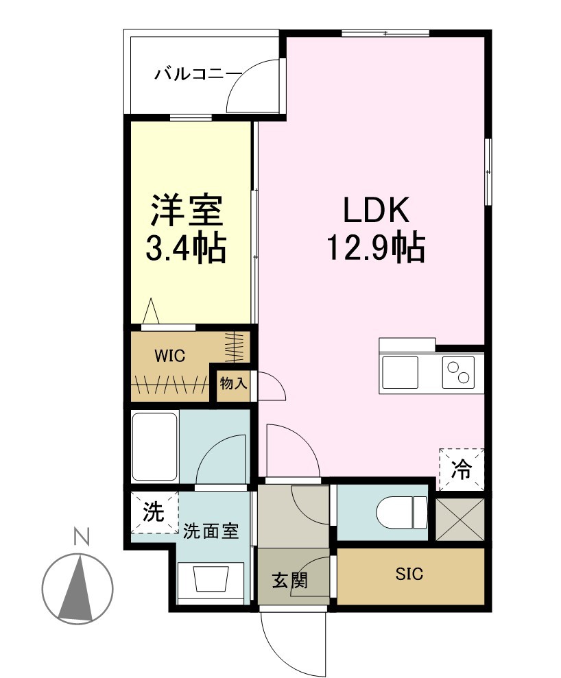 ＶＩＬＬＡ北五番丁 205号室 間取り