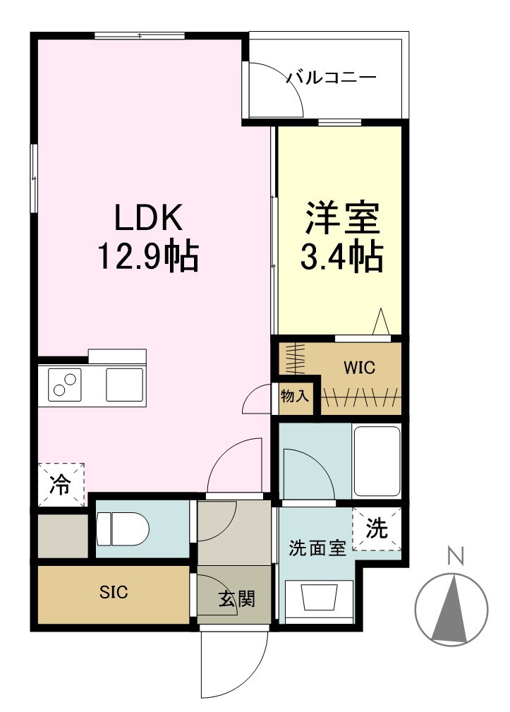 ＶＩＬＬＡ北五番丁 206号室 間取り