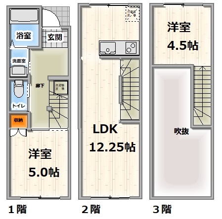 バークレープレイス 106号室 間取り