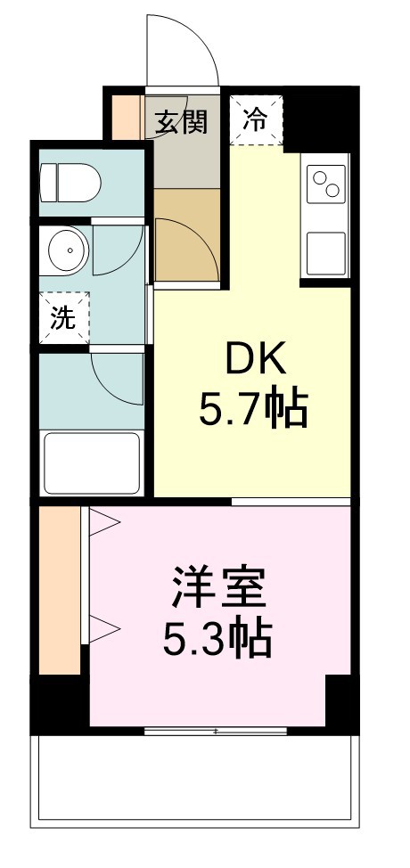 しゃとれ小松島 402号室 間取り