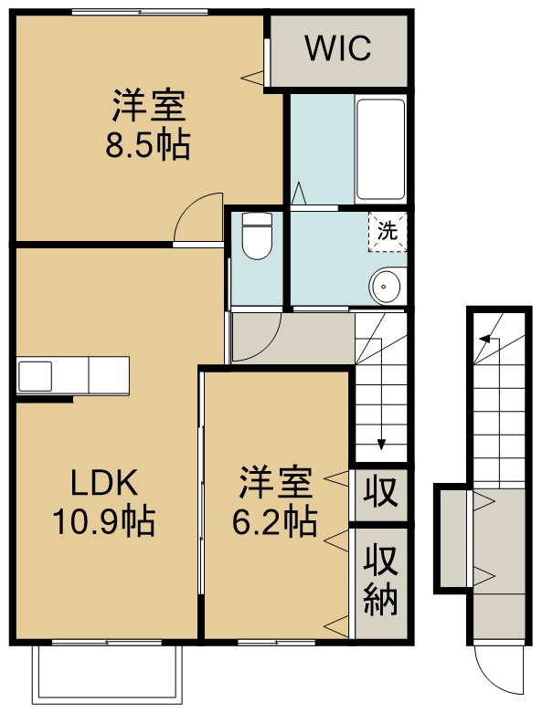 サングリーン 205号室 間取り