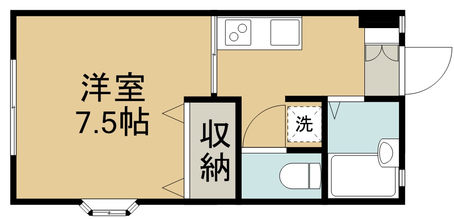 フォレスト連坊壱番館 101号室 間取り