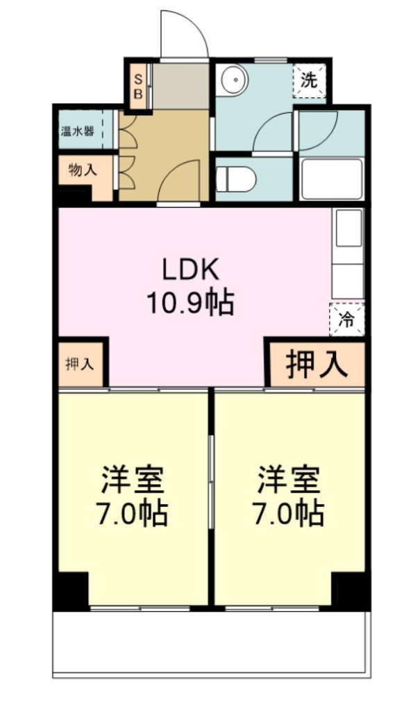 ブライトシティ柏木 1105号室 間取り