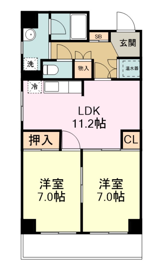 ブライトシティ柏木 間取り図