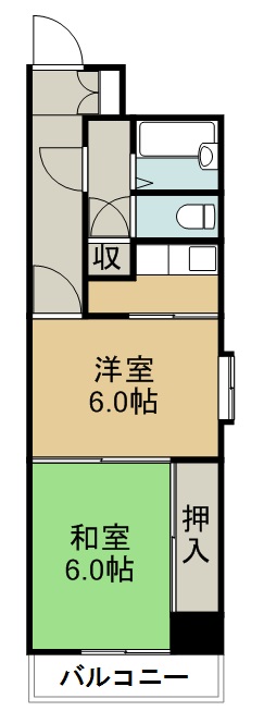 グランドール大和町 1001号室 間取り