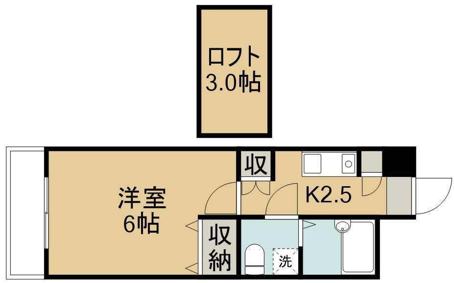 カサデ白萩 202号室 間取り
