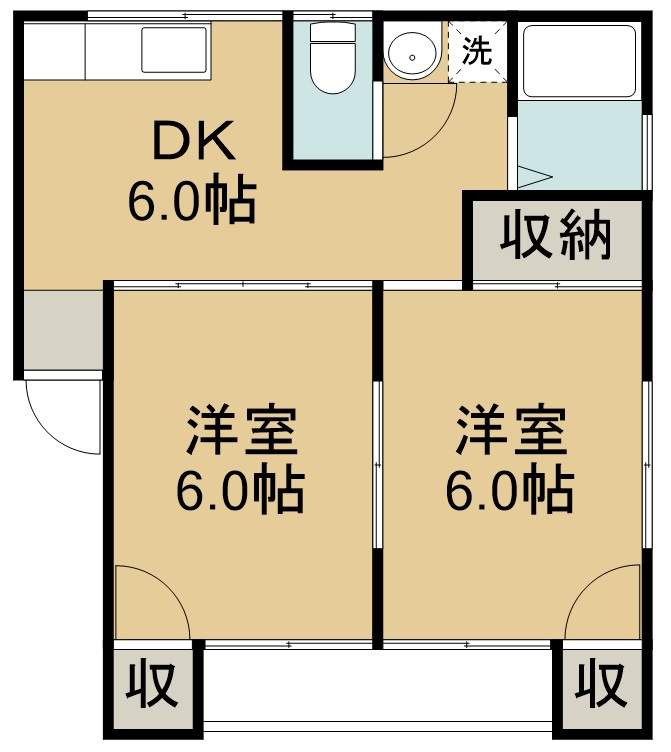 コーポ霞 201号室 間取り