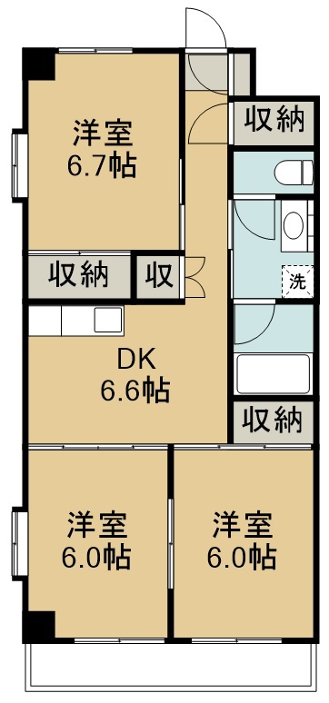 ラポールいでか 311号室 間取り