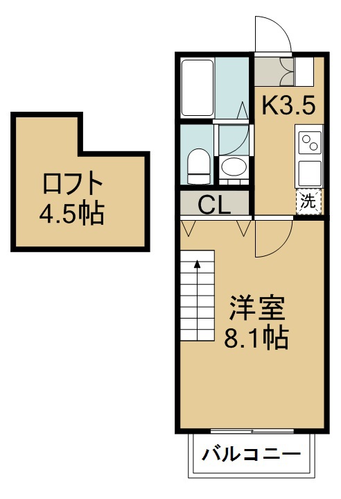 ＴｏｒｉｎｏⅡ 102号室 間取り