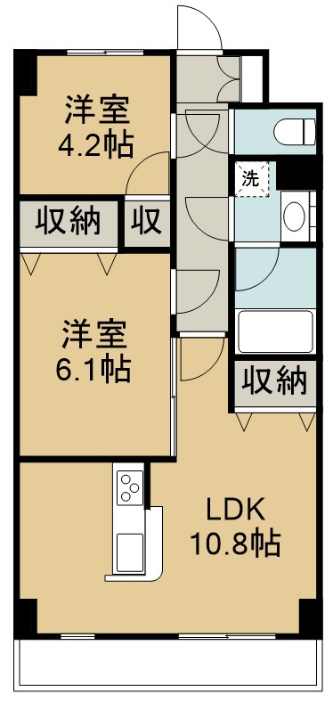 ホクレア仙台 606号室 間取り