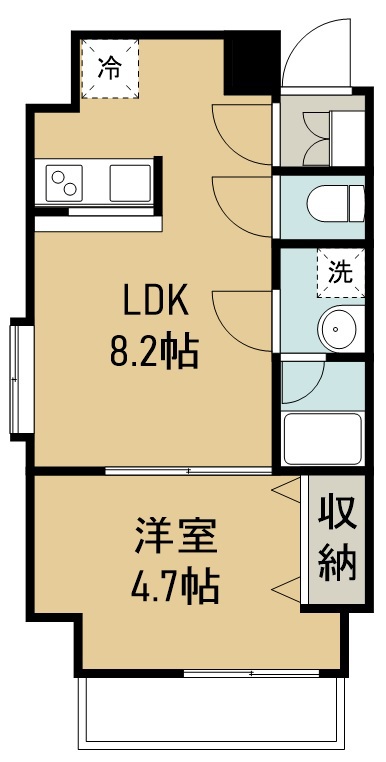 エアフォルク平成 701号室 間取り