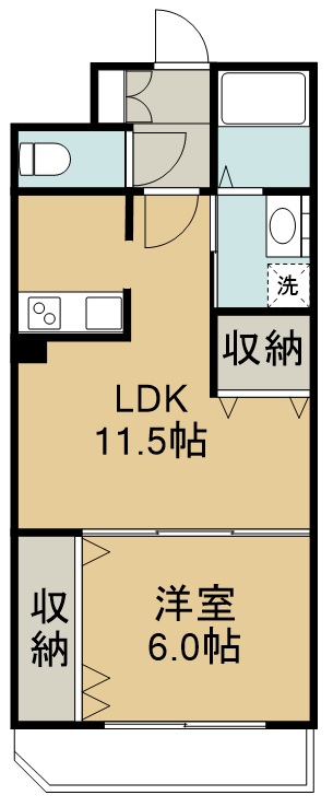 平和マンション榴ヶ岡 間取り図