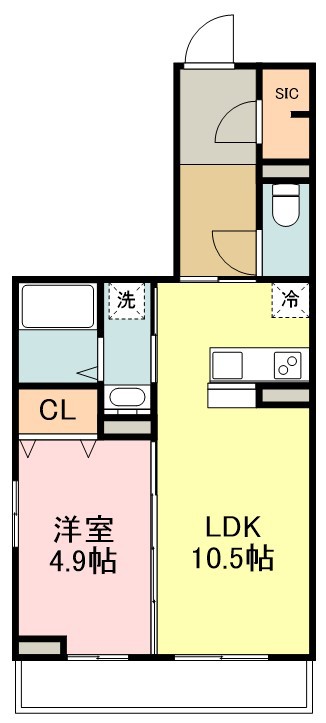 アビタシオン小田原長丁通 201号室 間取り