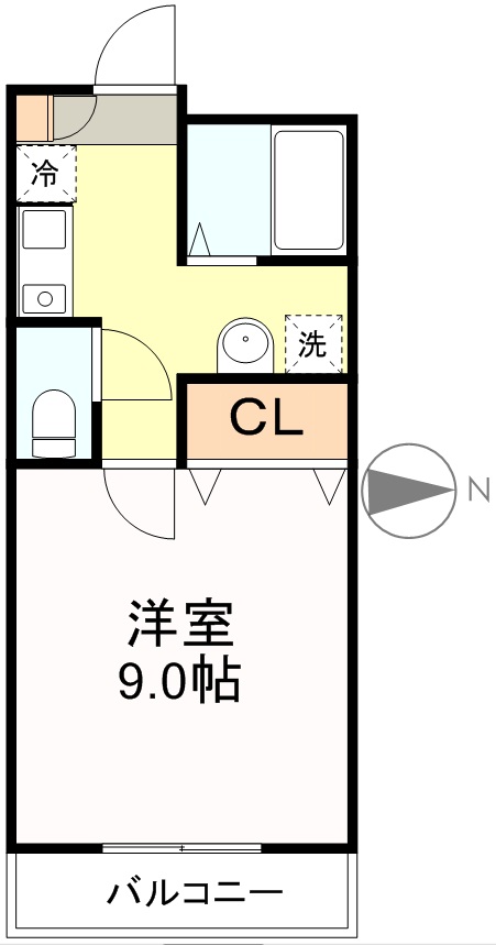 メゾン桂 101号室 間取り