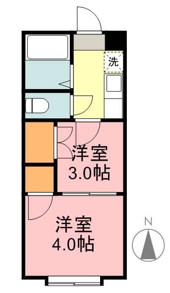 サンヒルズ旭ヶ丘 205号室 間取り