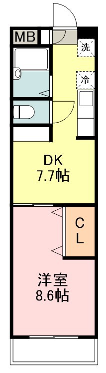 茜館 201号室 間取り