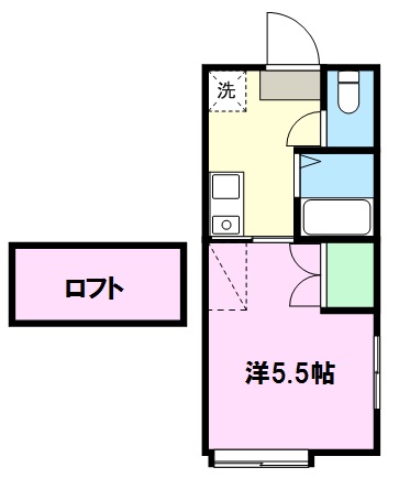 ライトハウス 201号室 間取り