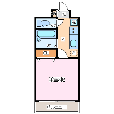 コージーコートこもれび館 405号室 間取り