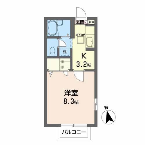 パレスＫ 102号室 間取り