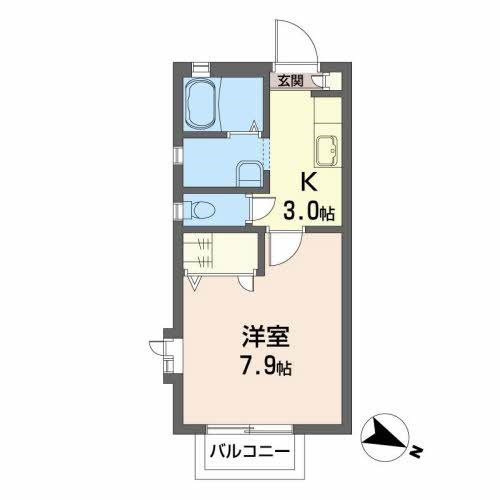 カーサ原町 105号室 間取り