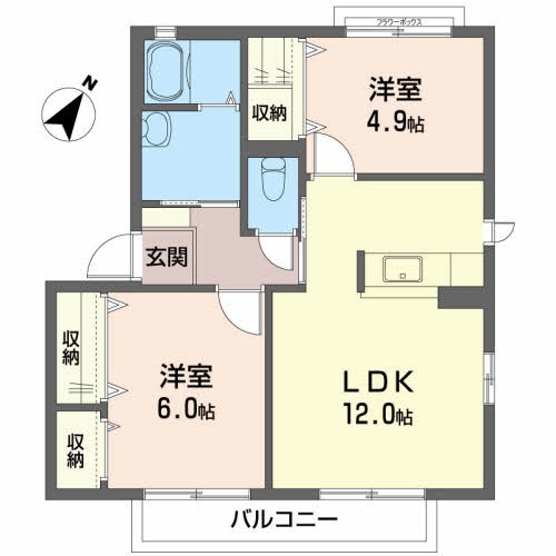 アイリスコート 201号室 間取り