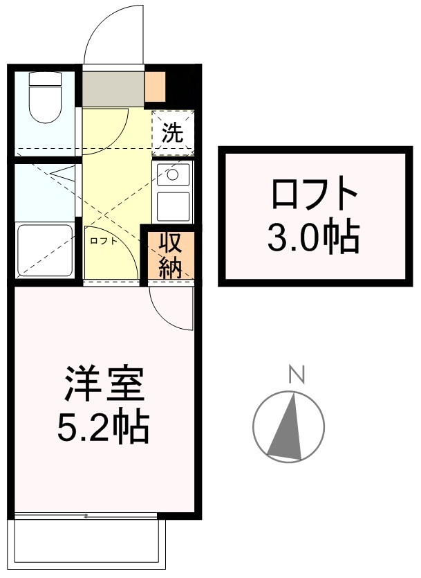 アップルハウス東黒松 205号室 間取り